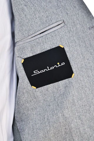 Sartorio Grey Marled Virgin Wool-Cashmere Suit