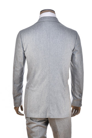 Sartorio Grey Marled Virgin Wool-Cashmere Suit