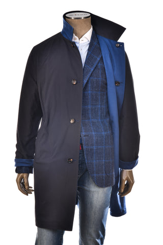 Kired by Kiton Peak Cashmere Reversible Raincoat
