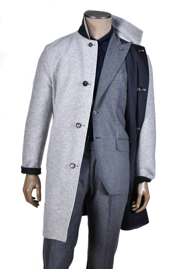 Kired by Kiton Peak Cashmere Reversible Overcoat