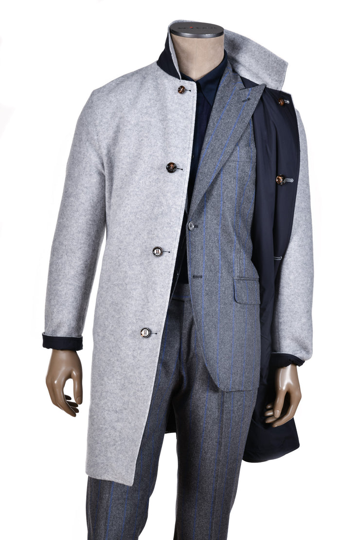 Kired by Kiton Peak Cashmere Reversible Overcoat