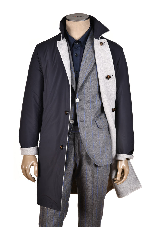 Kired by Kiton Peak Cashmere Reversible Overcoat
