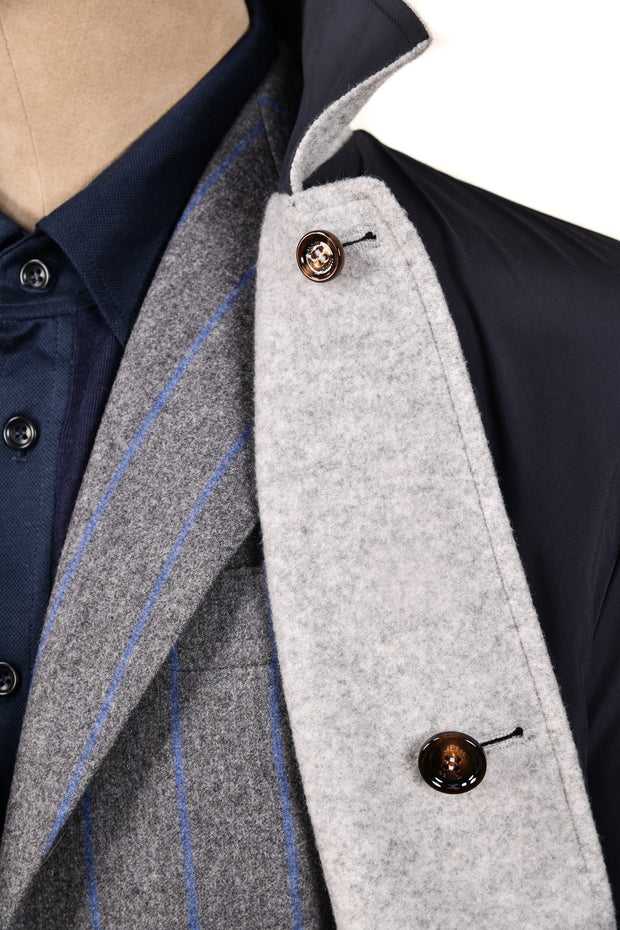 Kired by Kiton Peak Cashmere Reversible Overcoat