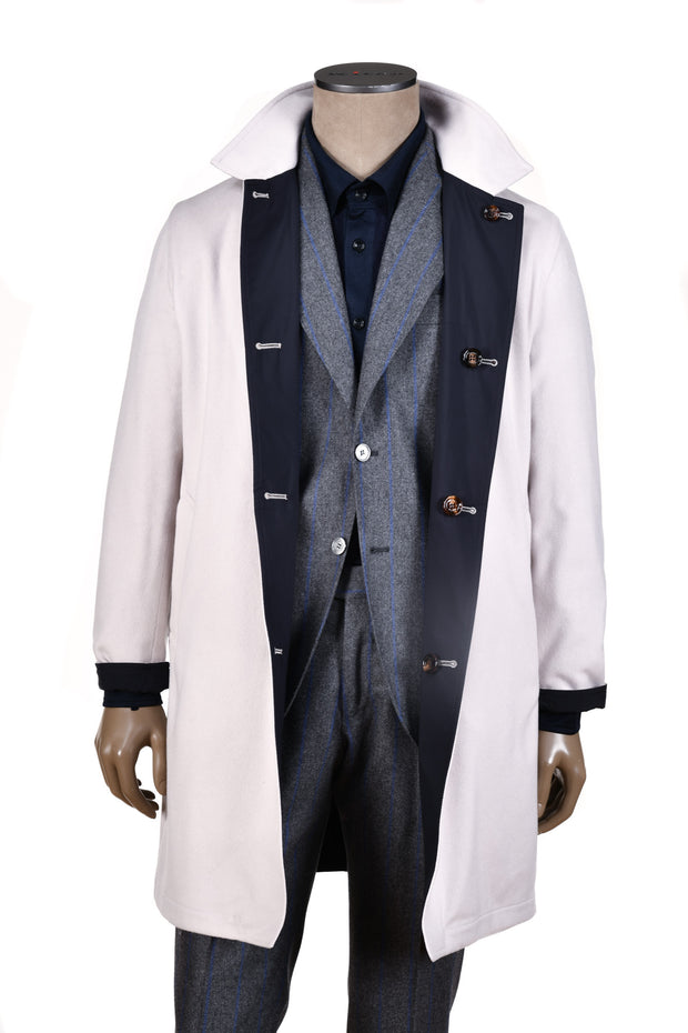 Kired by Kiton Peak Cashmere Reversible Raincoat