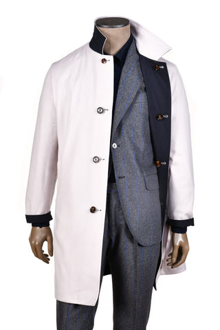 Kired by Kiton Peak Cashmere Reversible Raincoat