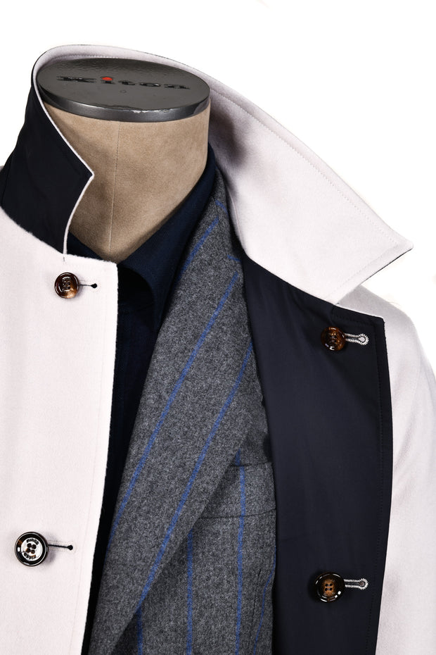 Kired by Kiton Peak Cashmere Reversible Raincoat