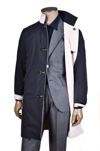 Kired by Kiton Peak Cashmere Reversible Raincoat