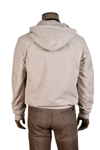 Kired by Kiton Barwa Cream-Tan Prince of Wales/ Tan Reversible Jacket