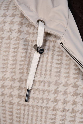 Kired by Kiton Barwa Cream-Tan Prince of Wales/ Tan Reversible Jacket