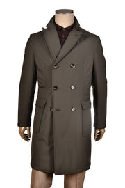 Kired by Kiton Ofu Double-Breasted Raincoat
