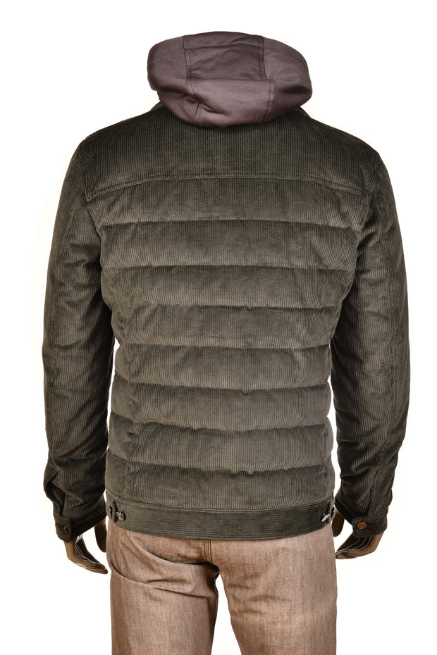 Kired Erta Corduroy Cotton Coat w/ Detachable Hood