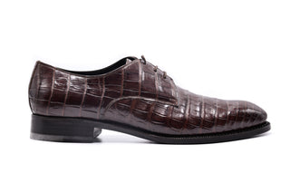 Castangia Midnight Brown Crocodile Skin Shoes