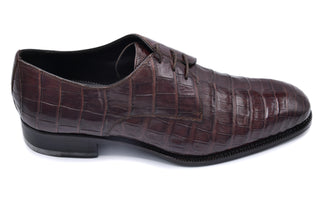 Castangia Midnight Brown Crocodile Skin Shoes