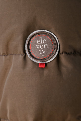 Eleventy Cotton-Wool Coat w/ Removable Coyote Fur Trim Hood