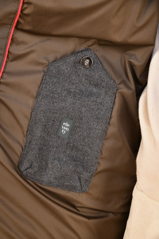 Eleventy Cotton-Wool Coat w/ Removable Coyote Fur Trim Hood