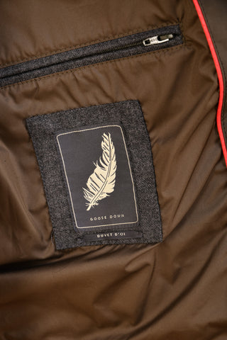 Eleventy Cotton-Wool Coat w/ Removable Coyote Fur Trim Hood