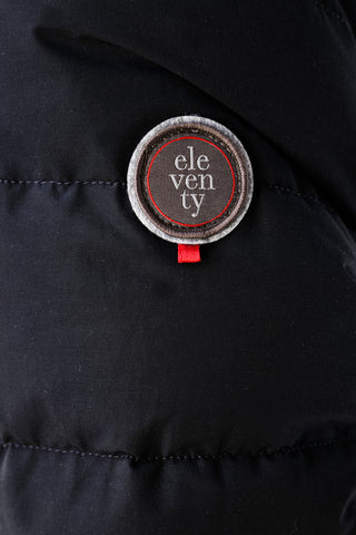 Eleventy Cotton-Wool Coat w/ Removable Coyote Fur Trim Hood