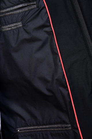 Eleventy Cotton-Wool Coat w/ Removable Coyote Fur Trim Hood