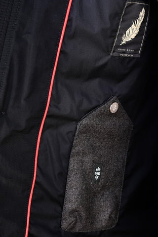 Eleventy Cotton-Wool Coat w/ Removable Coyote Fur Trim Hood