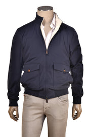 Kired by Kiton Beige/ Dark-Blue Reversible Jacket