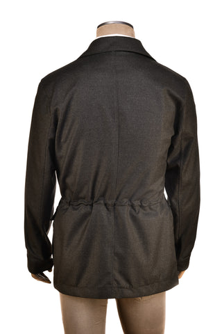 Sartorio Marled Virgin Wool Zip-Up Overcoat