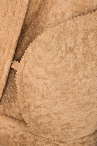 Hettabretz Suede Belted Shearling Overcoat