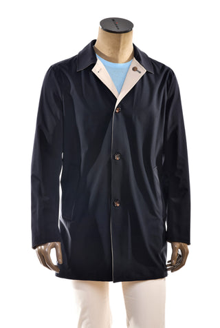 Kired by Kiton Ben Nylon Reversible Raincoat