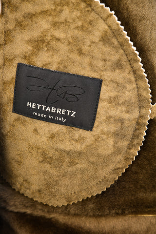 Hettabretz Suede Belted Shearling Overcoat