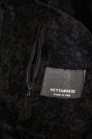 Hettabretz Suede Belted Shearling Overcoat