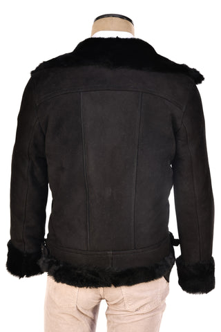 Hettabretz Suede Belted Shearling Overcoat