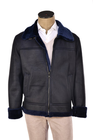Hettabretz Suede Belted Shearling Overcoat