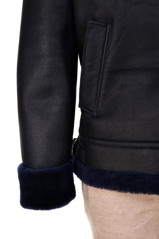 Hettabretz Suede Belted Shearling Overcoat