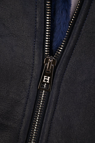 Hettabretz Suede Belted Shearling Overcoat