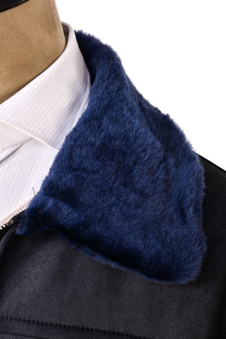 Hettabretz Suede Belted Shearling Overcoat