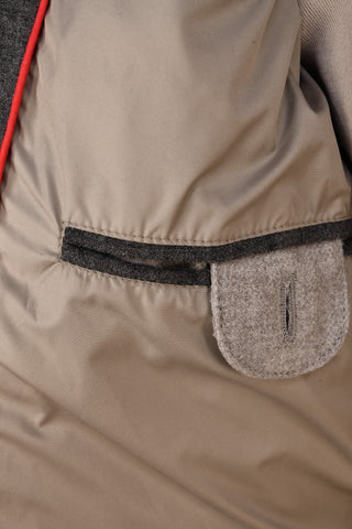 Eleventy Cotton-Wool Coat w/ Removable Coyote Fur Trim Hood