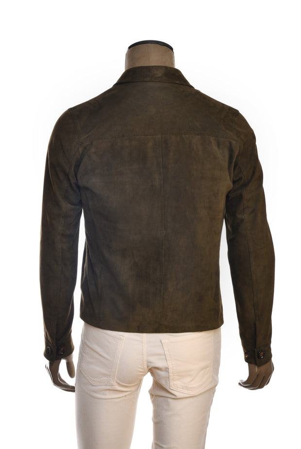 Kired Juan Lambskin Suede Zip-Up Jacket