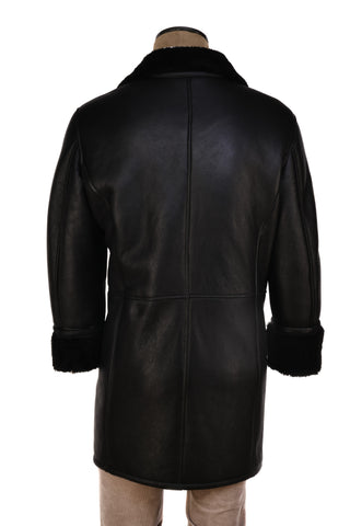 Hettabretz Leather Shearling Overcoat