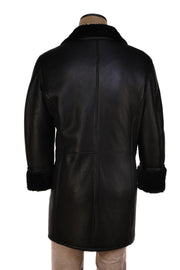 Hettabretz Leather Shearling Overcoat