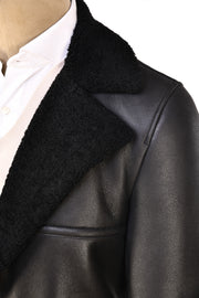 Hettabretz Leather Shearling Overcoat