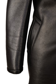 Hettabretz Leather Shearling Overcoat