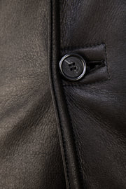 Hettabretz Leather Shearling Overcoat