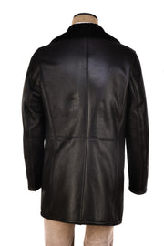 Hettabretz Leather Shearling Overcoat