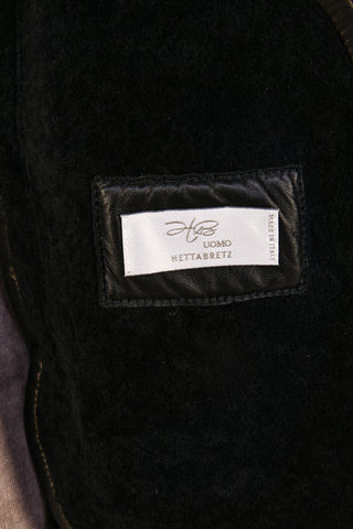 Hettabretz 7361 Suede Shearling Overcoat