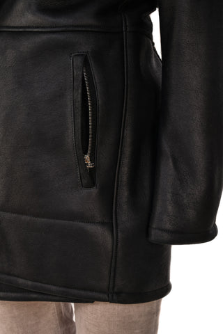 Hettabretz ISA Leather Shearling Overcoat