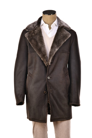 Hettabretz ISA Leather Shearling Overcoat