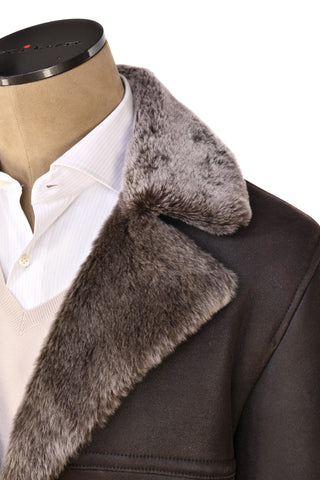 Hettabretz ISA Leather Shearling Overcoat