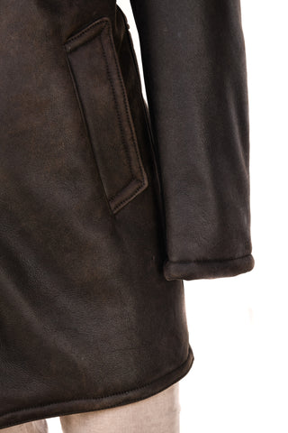 Hettabretz ISA Leather Shearling Overcoat