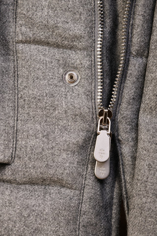 Eleventy Cotton-Wool Coat w/ Removable Coyote Fur Trim Hood