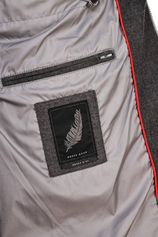 Eleventy Cotton-Wool Coat w/ Removable Coyote Fur Trim Hood