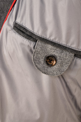 Eleventy Cotton-Wool Coat w/ Removable Coyote Fur Trim Hood